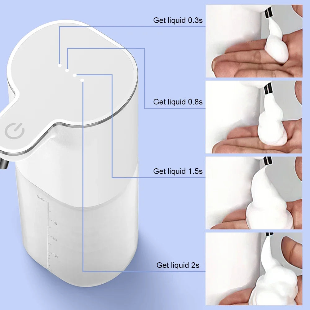 Soap Automatic Dispenser Touchless Sensor Foam Type-C Charging High Capacity Smart Soap Dispenser