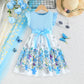 girls' Breathable dress - lace-up sling, sleeveless, flowy, polyester, for summer
