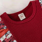 Plush baby girl dress - floral print, bowknot accents, cotton-elastane, summer wear