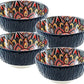 Bohemian Ceramic Bowls Kit Floral Serving Bowls Multi-Use