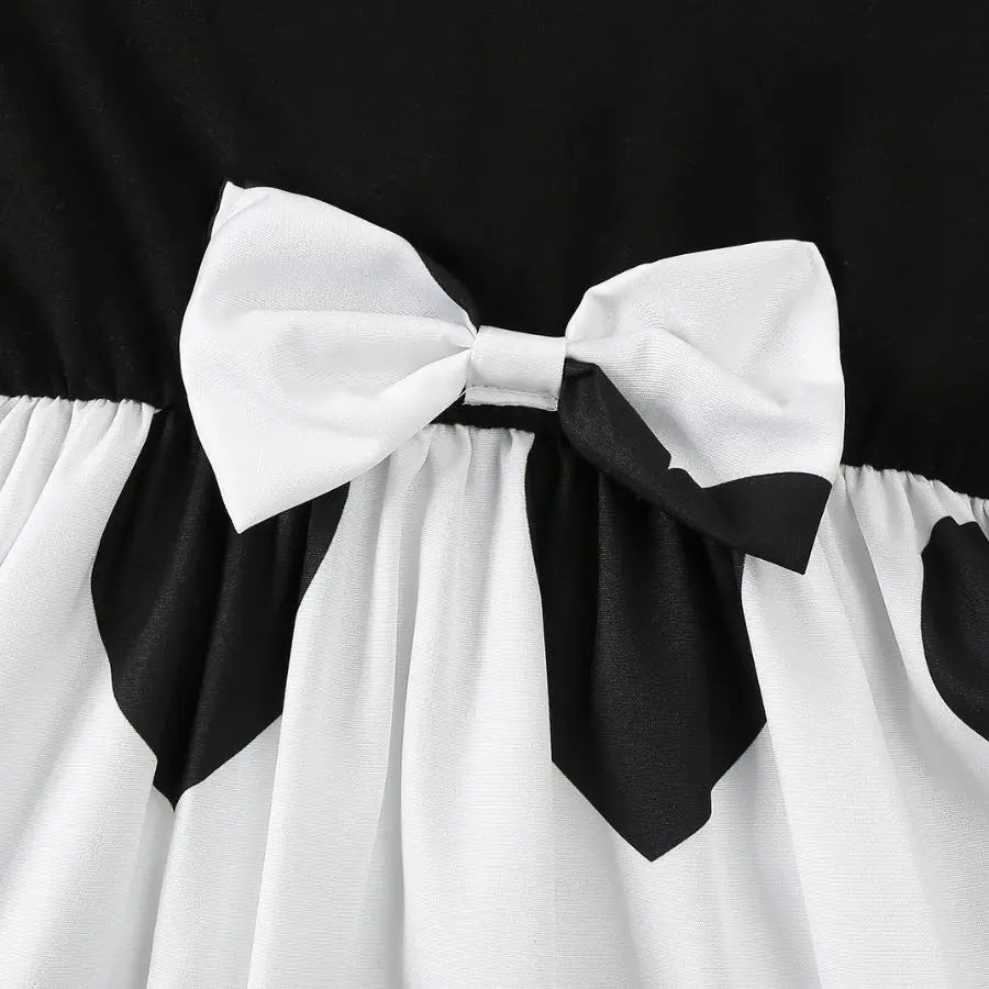 Plush girls' dress - Korean-style timeless heart-print, polyester, party wear for spring birthdays