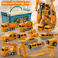 Magnetic Building Blocks Kit - Transforming Robot Car Toy for Toddlers, STEM Learning Toy, Fall 2025 Gift Idea
