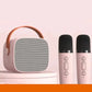 Karaoke2025 Edition Machine Travel-Friendly Cordless Dual Microphones Bluetooth Speaker DSP System for Kids Party Gift TikTok Viral
