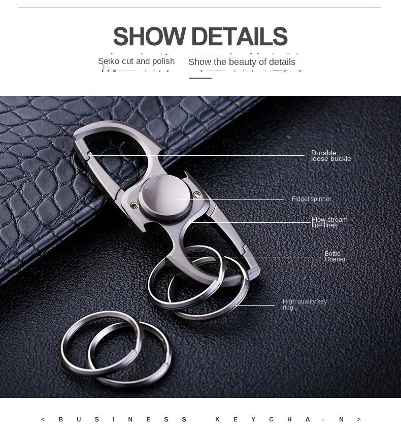 Fidget2025 Edition Spinner Keychain Stainless Steel EDC Gift
