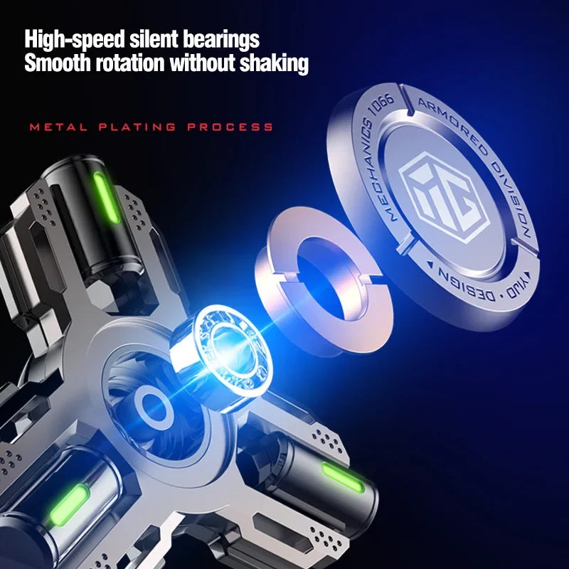 Fidget Glow Spinner Alloy EDC Long Spin Stress Relief