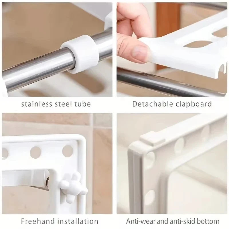 Stackable Sink Organizer Shelves - Household Organizers for Kitchen & Bathroom Storage Solutions