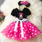 knee-length polka-dot tutu, cotton-polyester-voile, birthday party – Light girls' Minnie Mouse dress