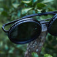 1-9 Flexible Tint Polarized Sunglasses with Integrated ND Filter Lenses, Retro Round Design for Men Women