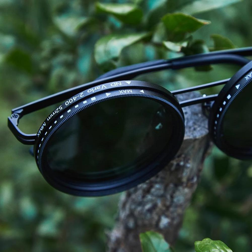 1-9 Flexible Tint Polarized Sunglasses with Integrated ND Filter Lenses, Retro Round Design for Men Women