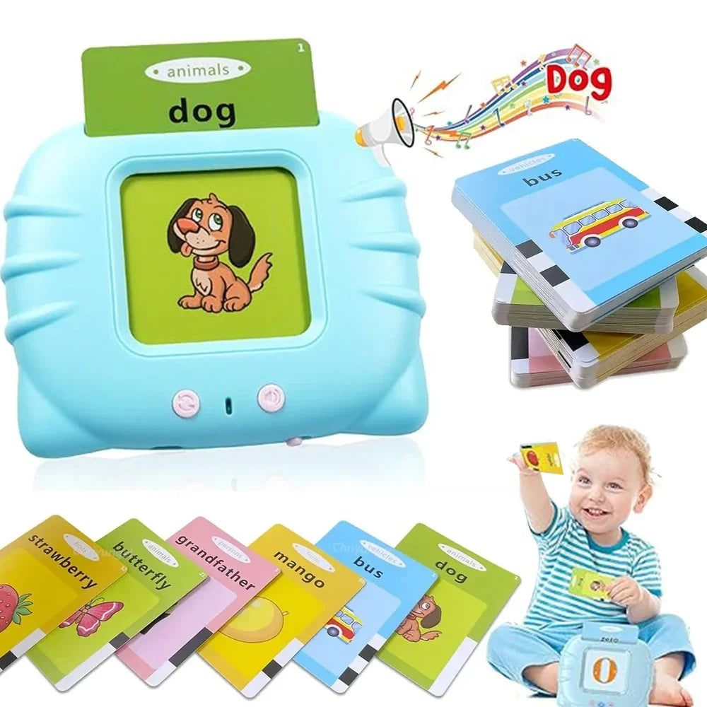 Interactive Educational Toy Flash Card Learning Machine for 2-6 Year Olds, Screen-Free Learning with Audio Function-1
