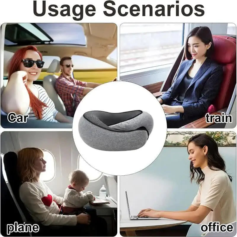 Memory Foam Travel Neck Pillow U Shaped Snail Style Travel-Friendly Comfort-Grip Support For Summer Travel 2026 Cotton Cover