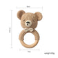 Bear Crochet Teether Rattle Ring Newborn Sensory Toys