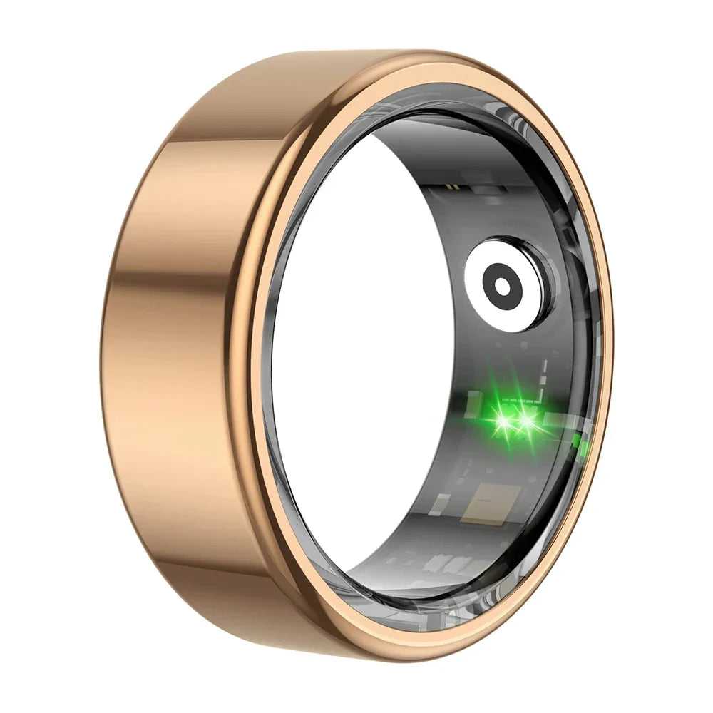Smart Ring Health Tracker IP68 Water-Resistant Heart Rate Sleep SpO2 Multi Sport Modes Titanium Shell Fall 2025 Gift