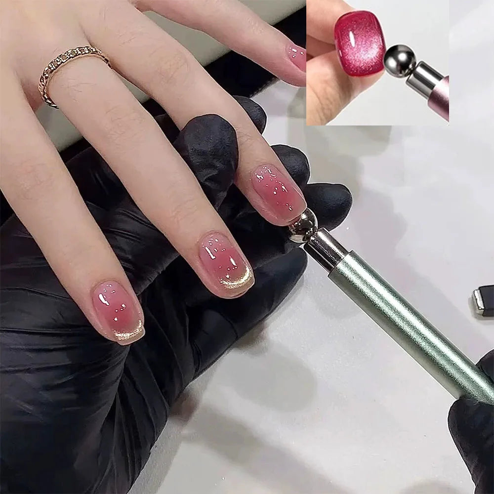 Cat2026 Edition Eye Nail Magnet Double Headed Magnetic Pen Device For Precise Nail Art Design TikTok Viral Fall