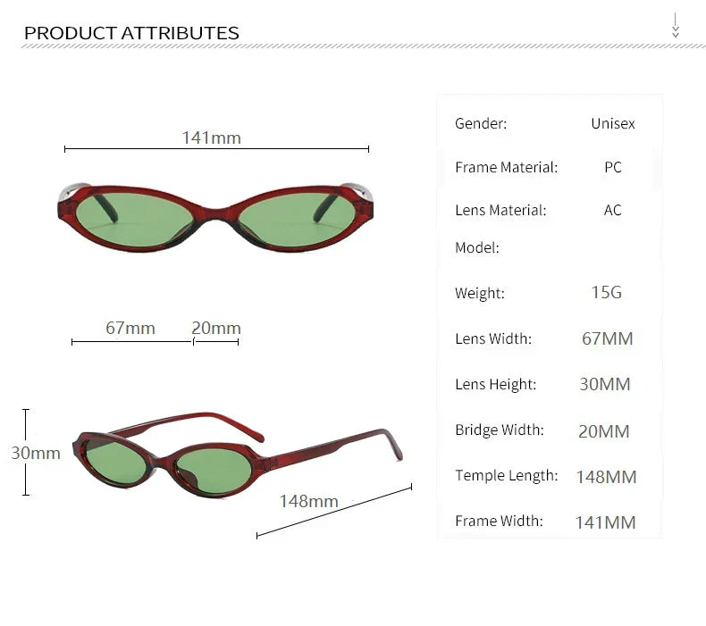Cat Eye Sunglasses Compact Frame Fashion Eyewear With UV400 Protection Summer 2026 Trend