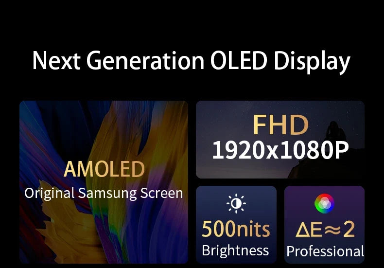OLED 13.3 Travel-Friendly Monitor Metal Frame Travel Display