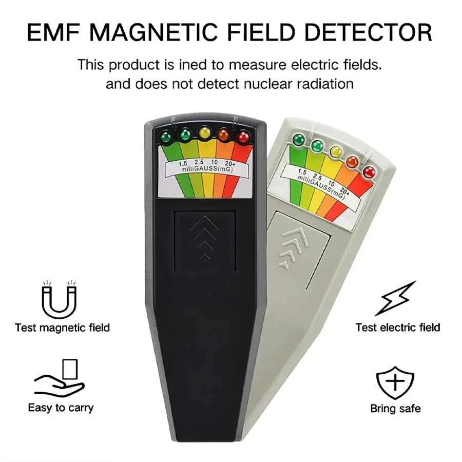 Portable EMF Meter with 5 LED Indicators for Ghost Hunting, Accurate EMF Reader and Detector, Lightweight and Compact Design-1