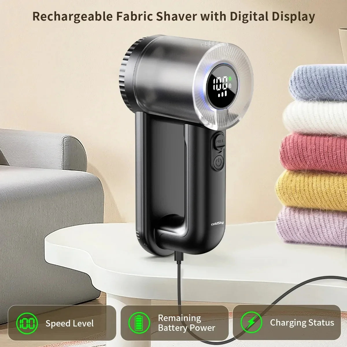Lint Remover Battery-Powered Fabric Shaver Hair Ball Trimmer For Clothes Fall 2026 EcoFriendly Gift Idea