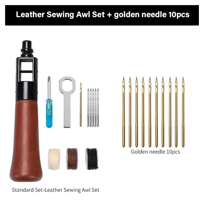 Top-Grade Hand Stitching Awl Tools Kit for DIY Leather Craft and Canvas Repair, Fall 2026 Gift – Leather Sewing Kit