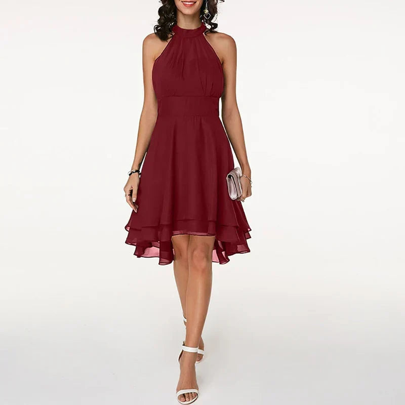 Elegant Women's Ruffled Dress for Summer and Formal Occasions - Lightweight and Comfortable-5