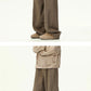 Mens Oversized Cargo Jeans - Wide Leg, Denim, Street
