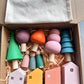 Wooden Building Blocks Pastel Scandinavian Stacking Play Kit Fall 2025 Eco Friendly Imaginative Play Gift