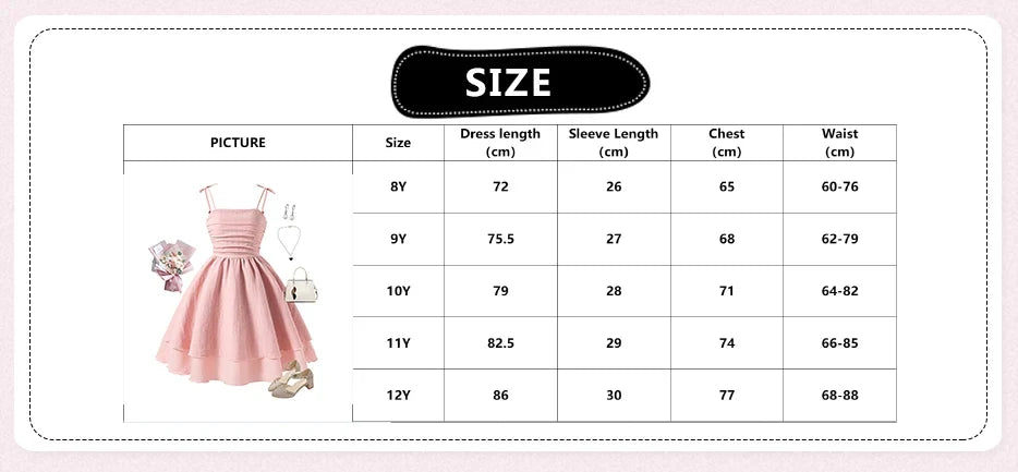 Plush Girls' Princess Dress - Tiered Sling Dress, Flattering, Polyester, For Birthday Party