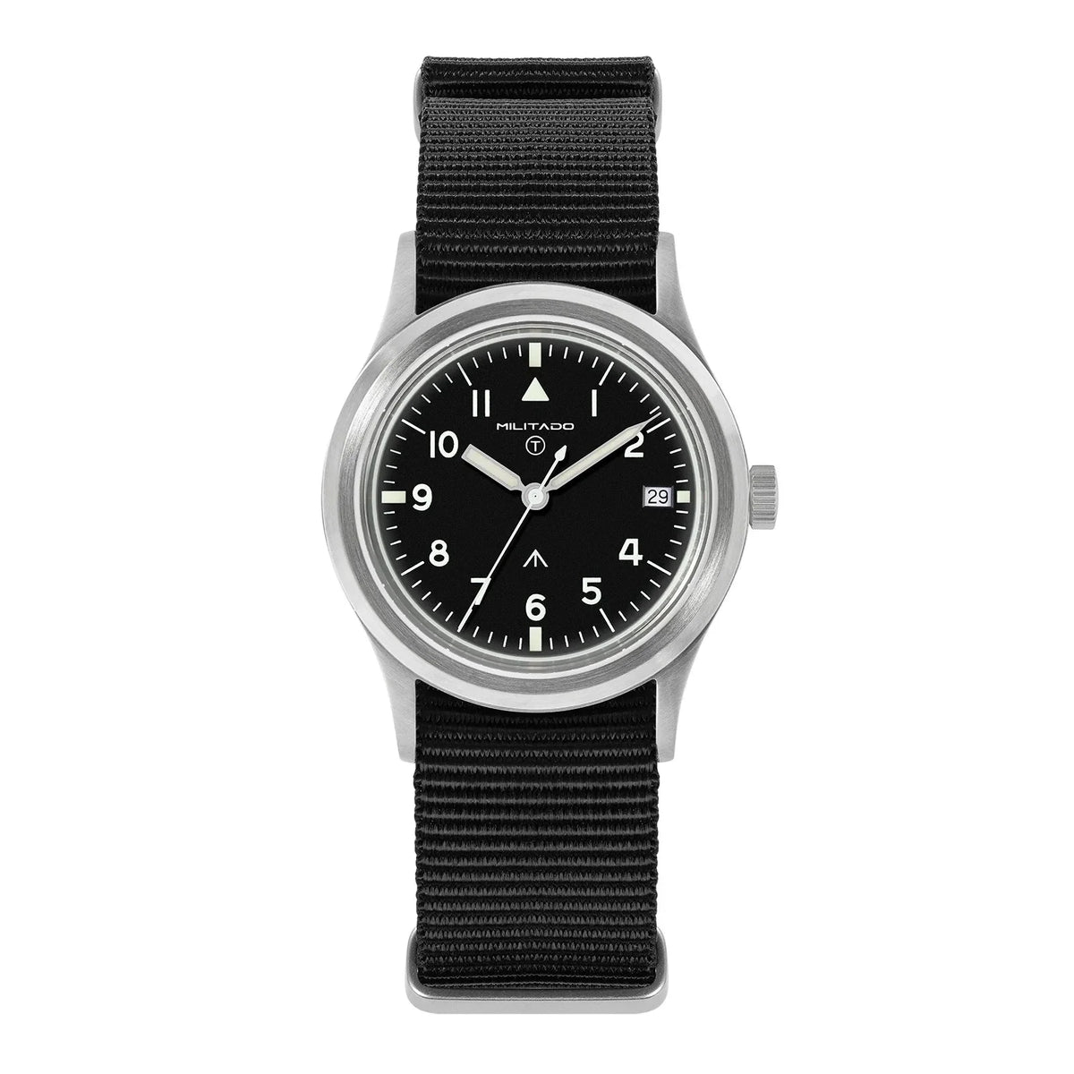 Field 36mm Watch Sapphire Crystal VH31 Sweep Quartz