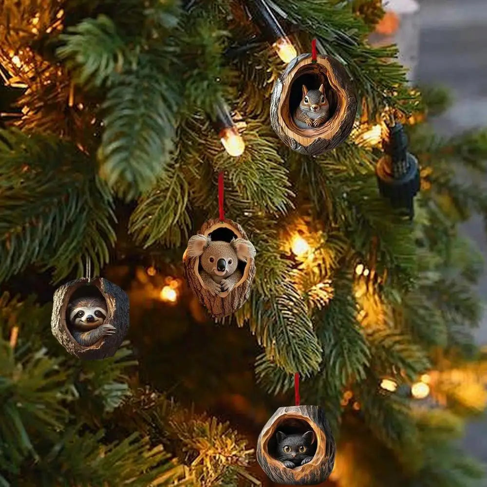 Calendar Advent Cat Countdown Hanging Tree Ornaments