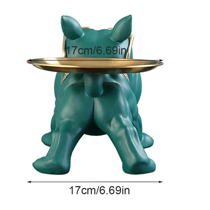 Dog Statue 30cm Bulldog Figurine Storage Box Resin Household Decor Fall 2025 Organizer Gift Idea