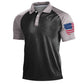 Breathable Men's Polo Shirt - Timeless Polo, Distressed USA Flag Print, Athletic Wear