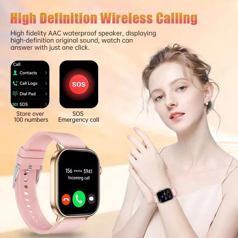 Smartwatch2025 Edition GPS 2.01 Inch AMOLED Display IP68 Water-Resistant Fitness Tracker for Active Living Fall
