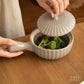 Single Ceramic Handle Bowl With Lid Japanese Style