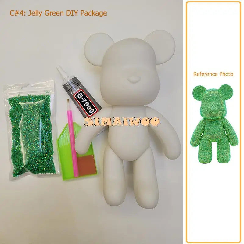 Diamond Painting Kit 5D Full Drill Crystal Bear Doll Christmas 2025 DIY Rhinestone Mosaic Sparkling Household Decor Gift