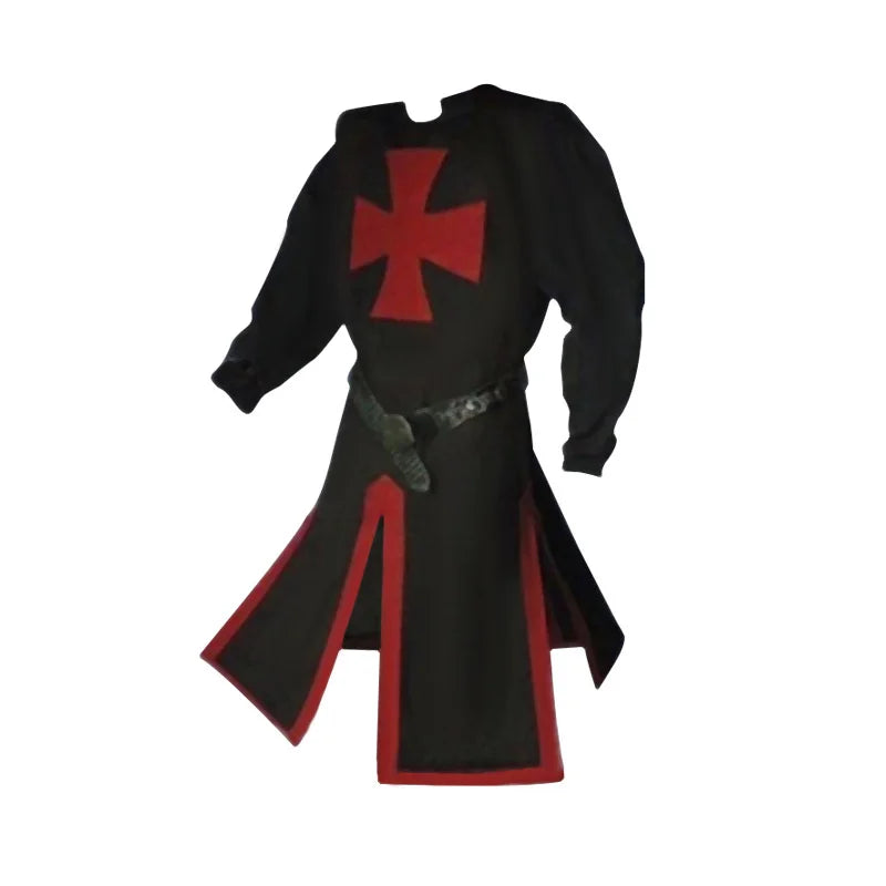 Knights Templar Crusader Cosplay Costume - Authentic Tunic & Cape Kit for Halloween