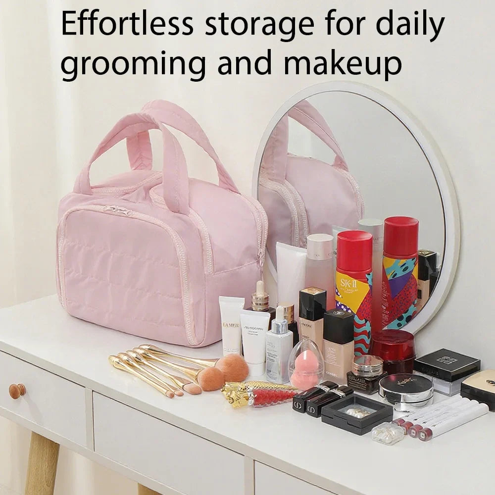large capacity wash bag, bathroom toiletries partition organizer – Water-Resistant women's travel cosmetic bag