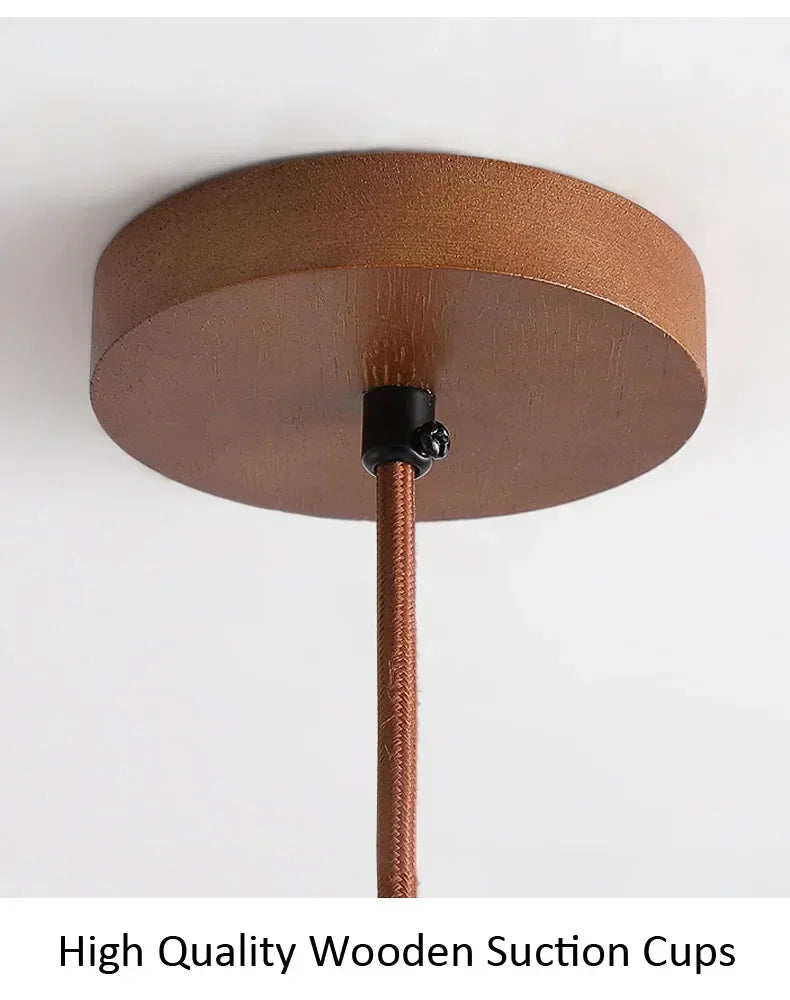 LED Japandi Pendant Lamp Yellow Stone Wabi Sabi Ambient Design