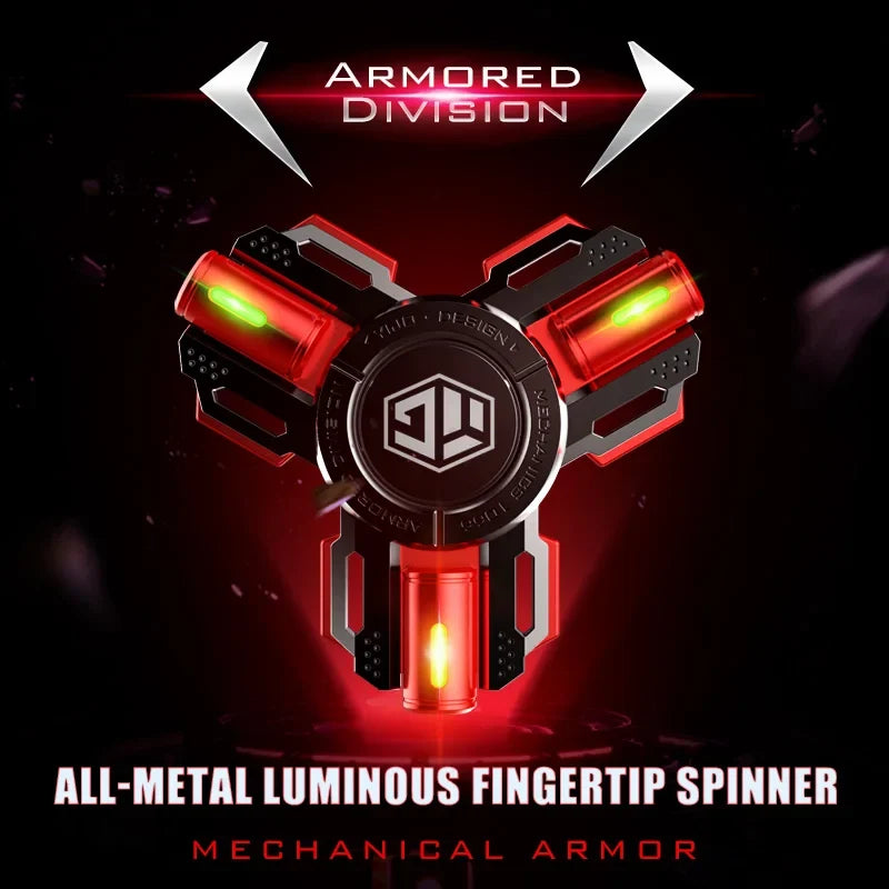 Fidget Glow Spinner Alloy EDC Long Spin Stress Relief