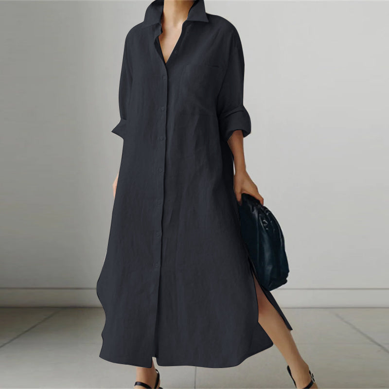 Light Shirt Dress for Women, Elegant Spring Style, Multi-Use Casual & Formal Wear