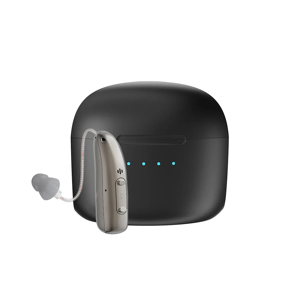 Hearing Aid Battery-Powered Digital BTE With Flexible Volume Travel-Friendly Senior Sound Amplifier