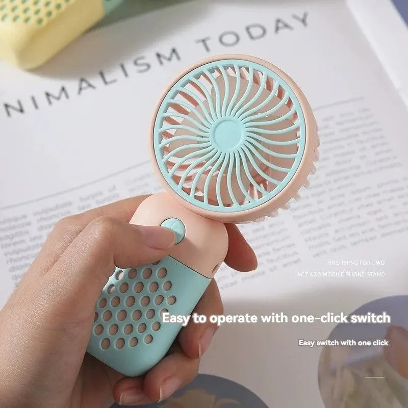 New Hand-Held Charging Fan - Cute Mini USB Pocket Fan for Students
