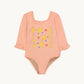 Light unisex one-piece swimsuit - casual cut, nylon, beach & pool wear for kids