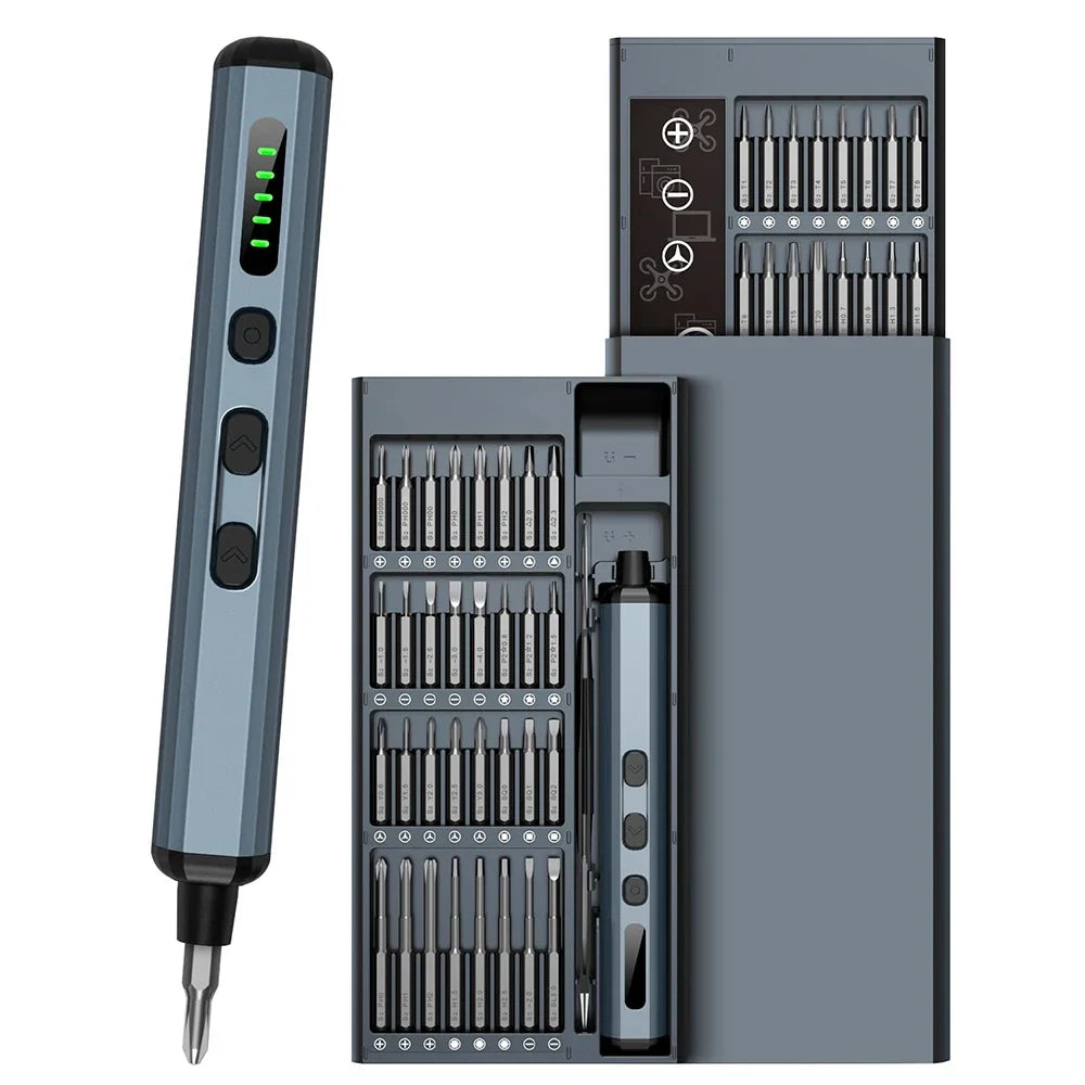 Accurate Motor-Driven Screwdriver Kit - 5 Torque Settings, Magnetic Bits, Household Tools for Electronics Repair