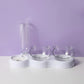 Raised Pet Feeding Station Tilted 3-Bowl Design With 500ML Water Bottle Fall 2025 Comfort-Grip Spine Protection