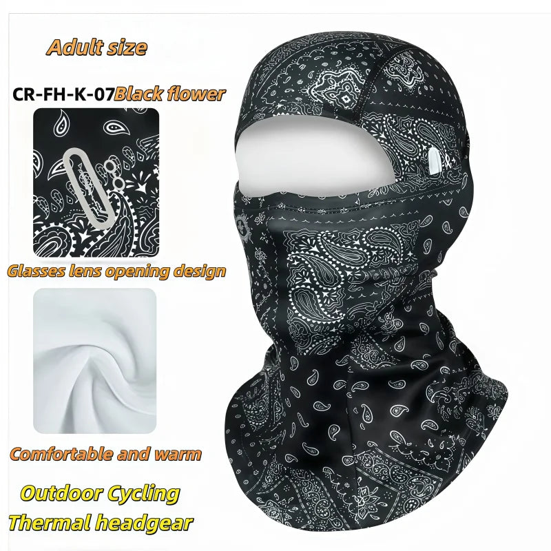 Graffiti Balaclava Print Face Mask Thermal Headwear for Winter Essentials 2026 Outdoor Cycling Warm