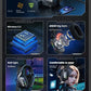 Cordless Gaming Headset Tri Mode Bluetooth Wired Immersive