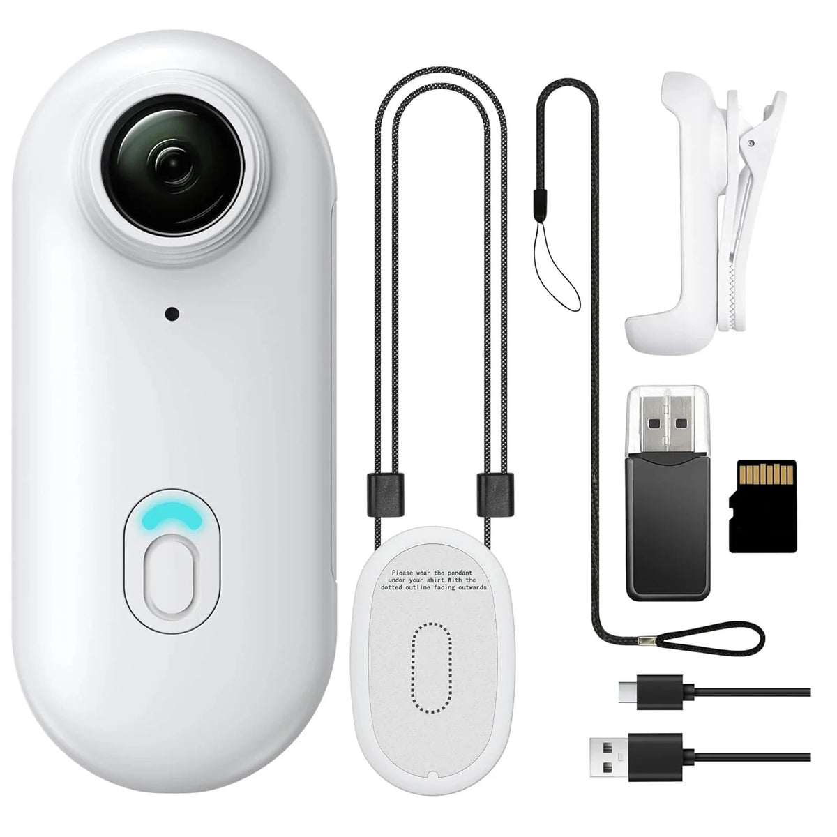1080P Compact WiFi Mini Pocket Action Camera - Travel-Friendly Sports Video Recorder for Kids, Hands-Free, Body Worn