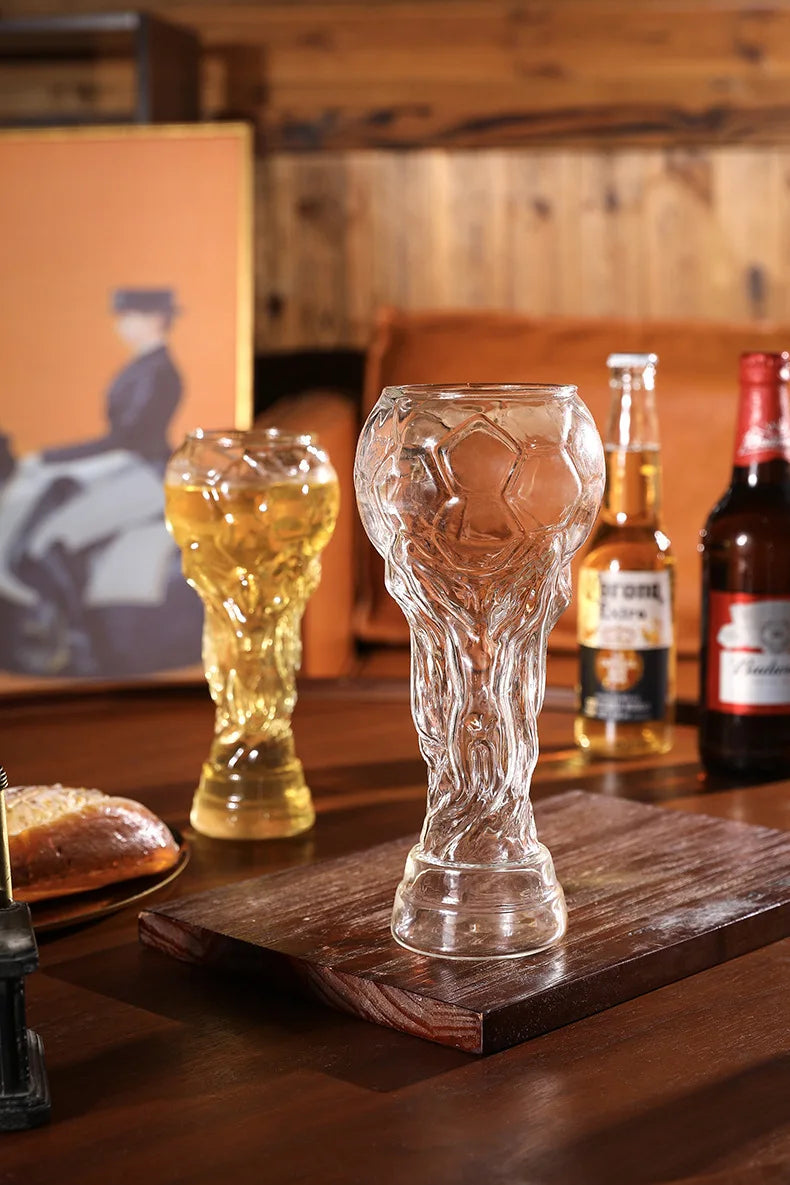 Beer Glass Cup Soccer Themed Top-Grade Trophy Style For Man Cave Decor Fall 2026 Gift For Football Fans