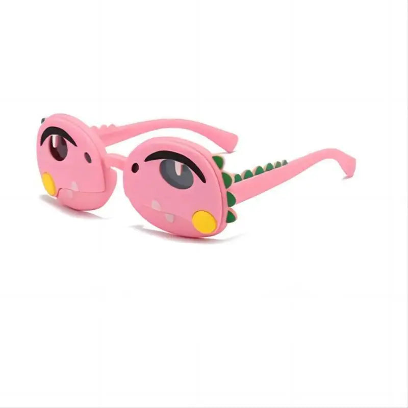 Polarized Kids Sunglasses Cartoon Dinosaur Frames Summer 2026 UV Protection Light Silicone