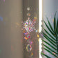 Colorful 4PCS Snowflake Crystal Sun Catcher - Christmas Tree Decoration, Rainbow Window Pendant